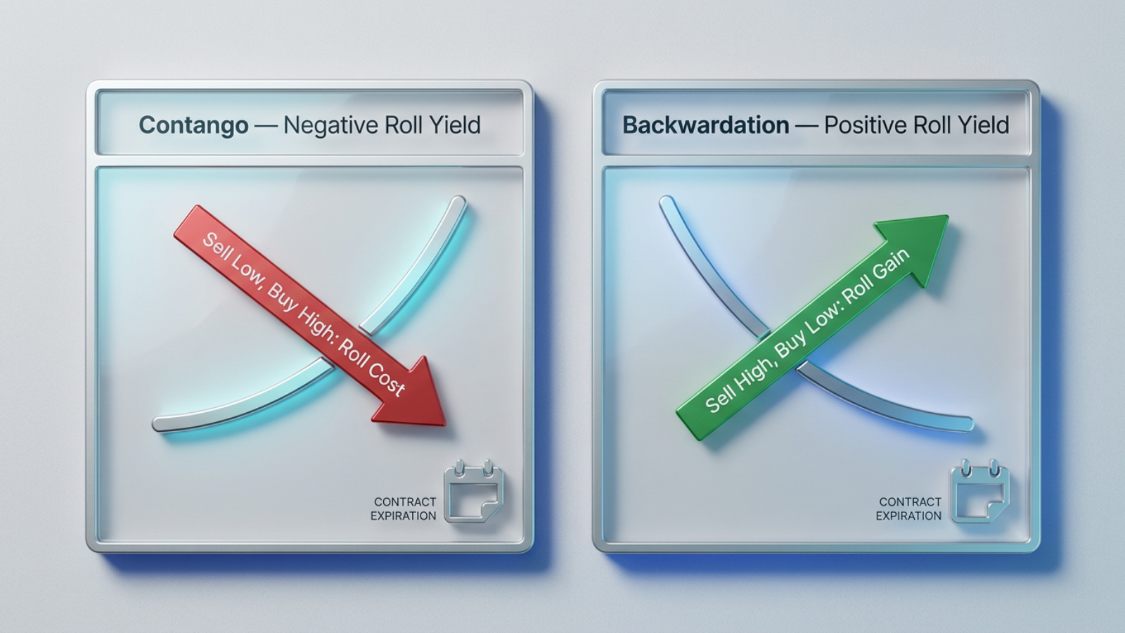 contango negative roll yield vs backwardation positive roll