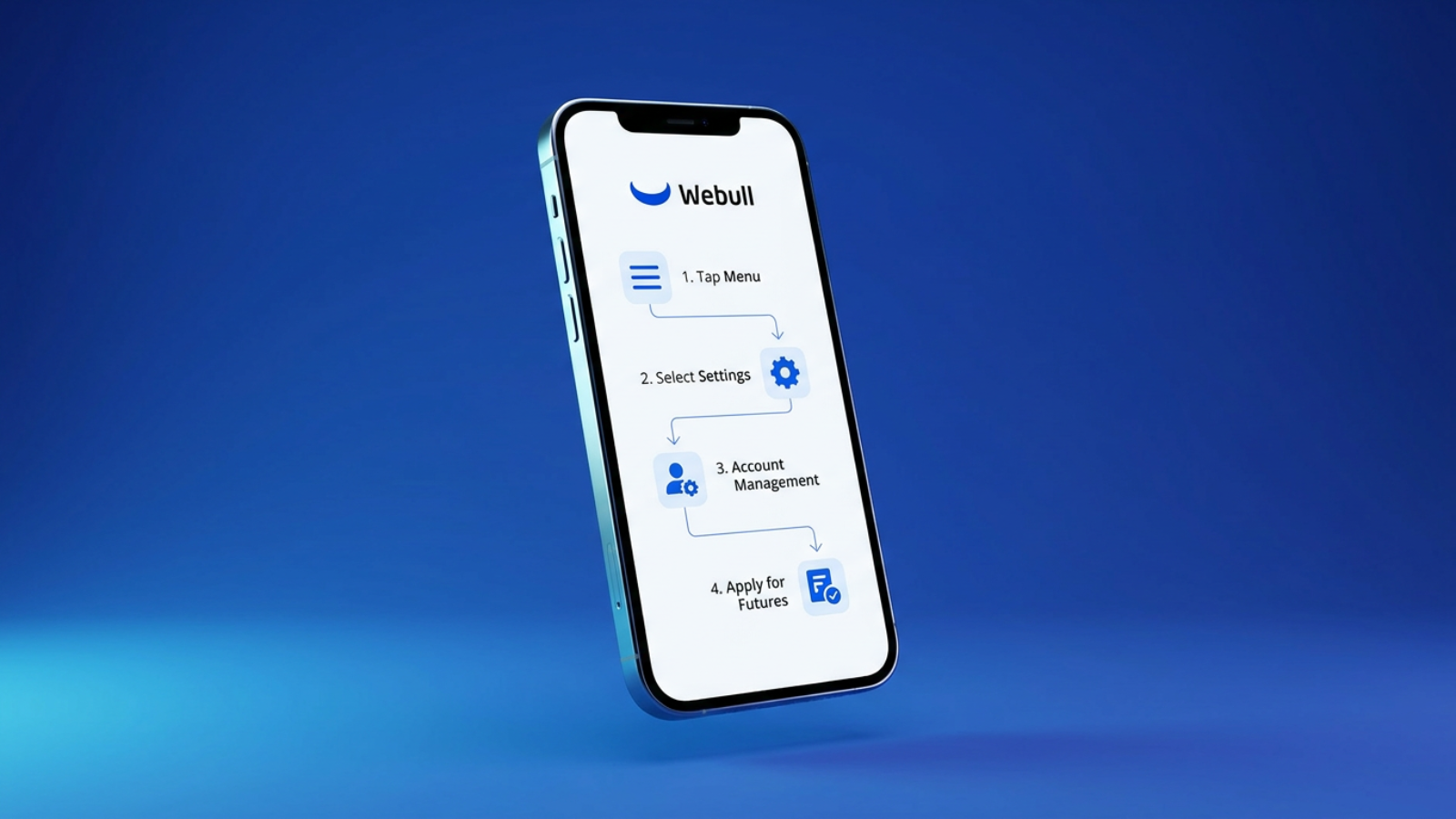 webull app steps to open futures account