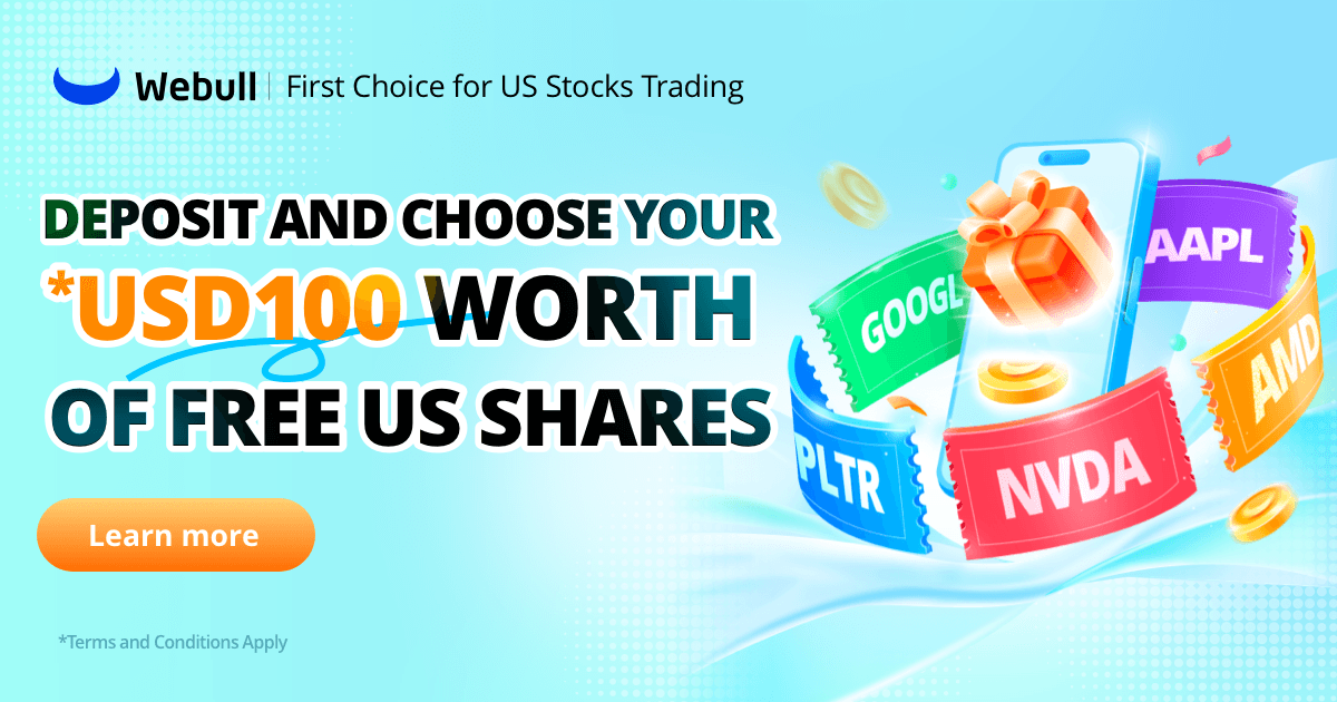 Deposit and Choose Your *$100 Worth of free US Shares